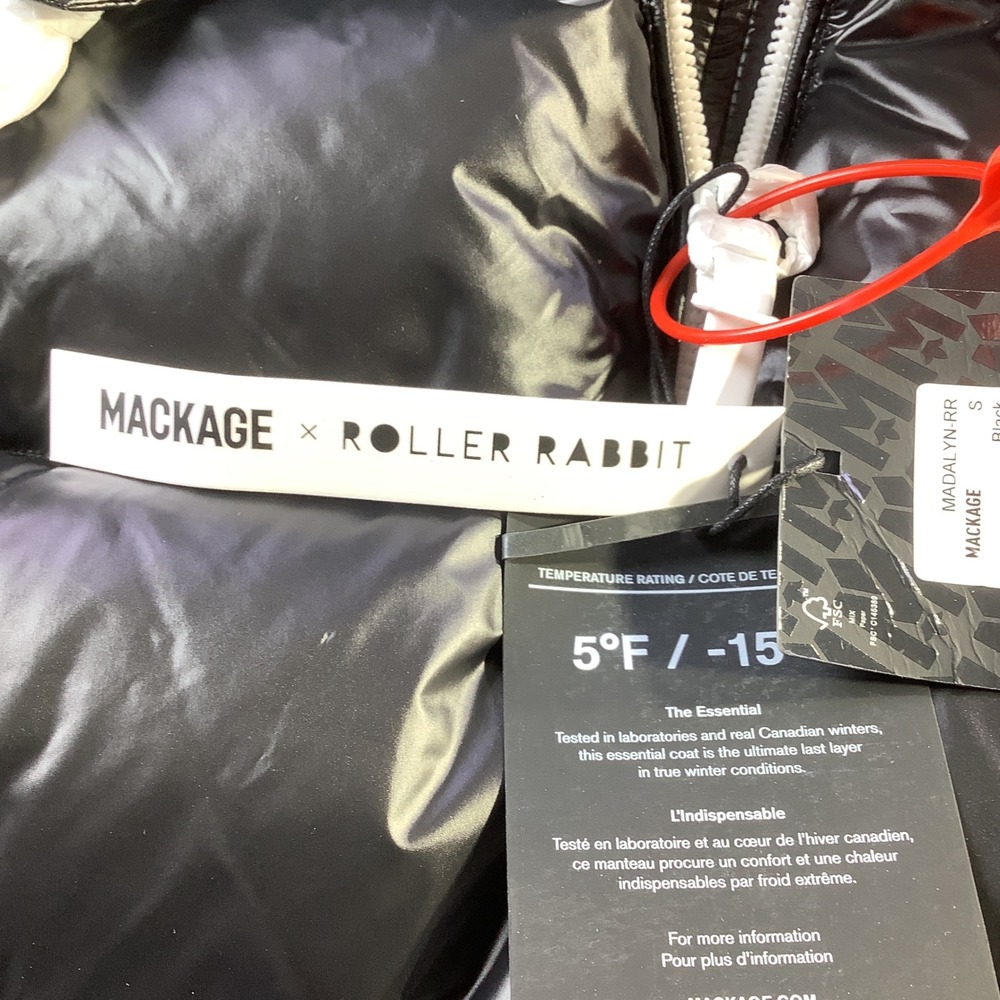 Mackage x Roller Rabbit Madalyn Black Down Puffer Jacket Coat‎ Womens Small NWT - Picture 10 of 16